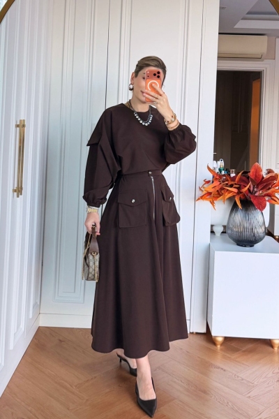 Tülay Etek Takım Acı Kahve