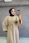 BTK SENEM ABAYA 7135 vizon